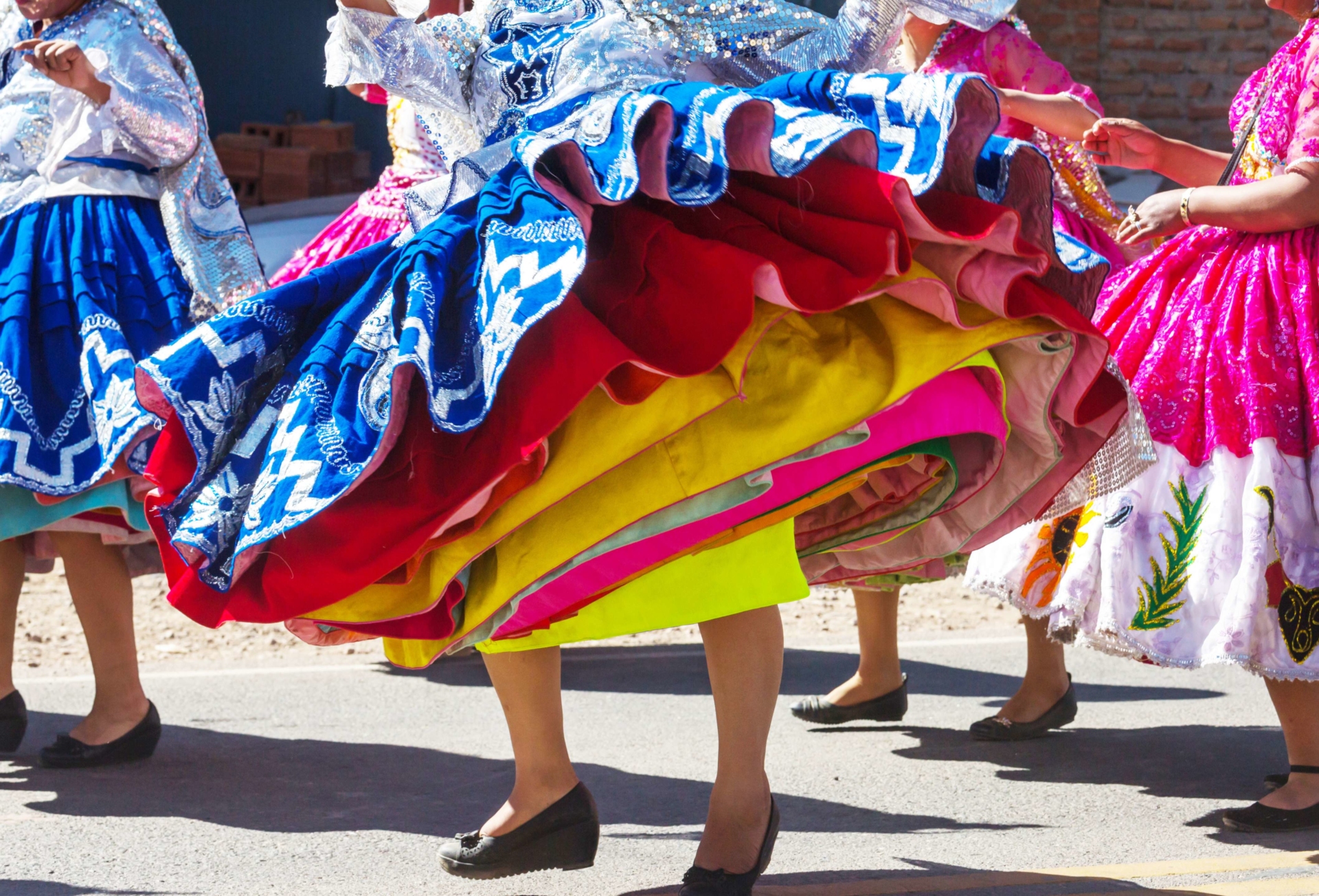Danseurs Péruviens en costume traditionnel, Cuzco